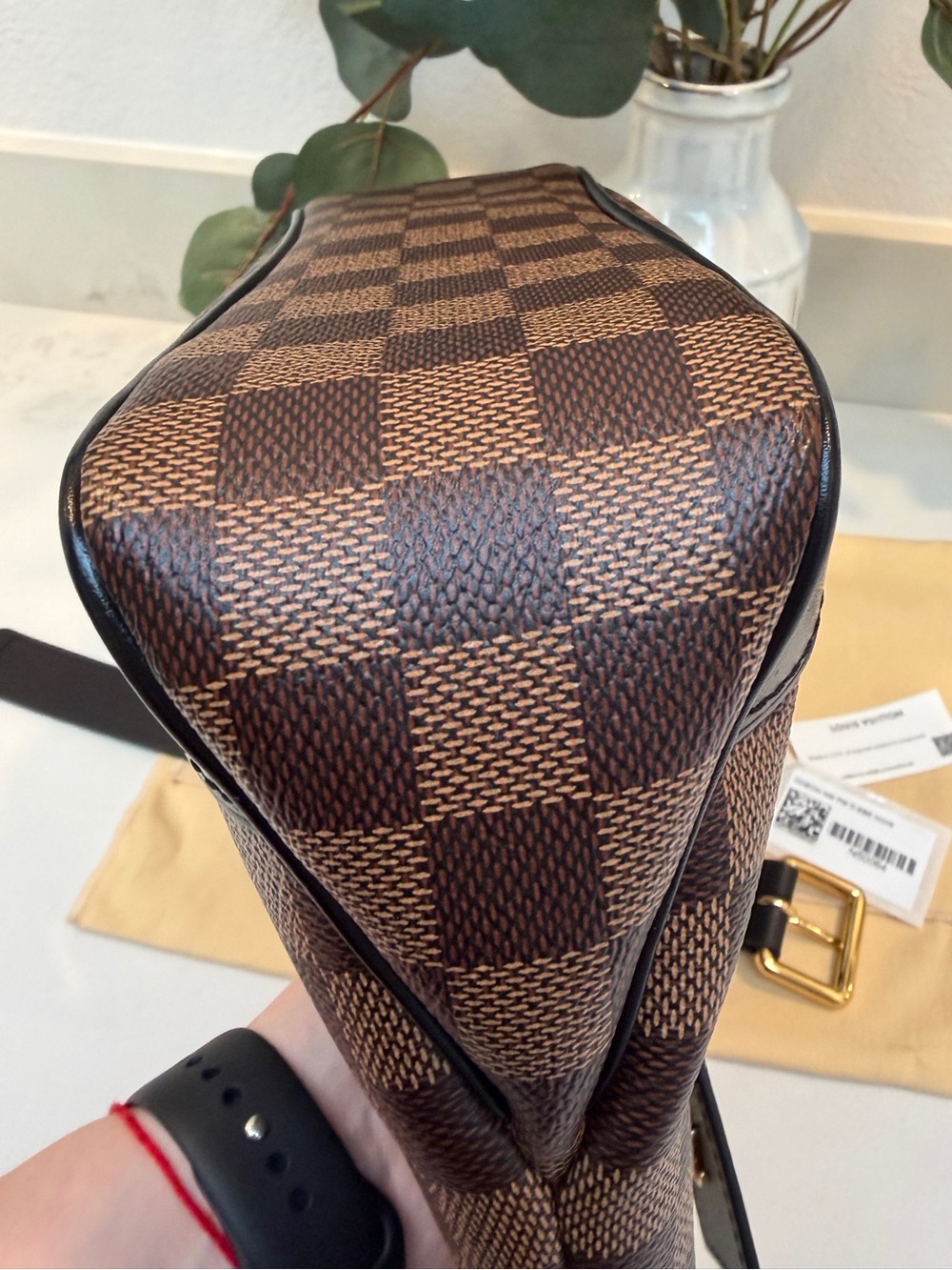 Lous Vuitton Odeon PM in Damier Ebene with Black Trim - Picture 5 of 16